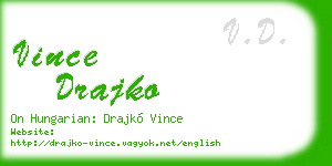 vince drajko business card